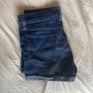 Cuffed Levi jean shorts